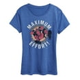 thumbnail image 1 of Marvel Deadpool - Maximum Effort - Women's Short Sleeve Graphic T-Shirt, 1 of 5