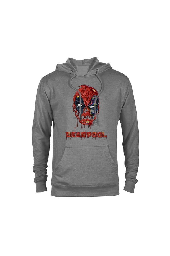 Deadpool Melting - Pullover Hoodie for Adults - Customized-Athletic Heather