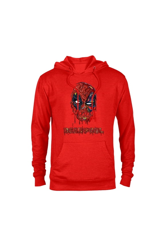 Deadpool Melting - Pullover Hoodie for Adults - Customized-Red