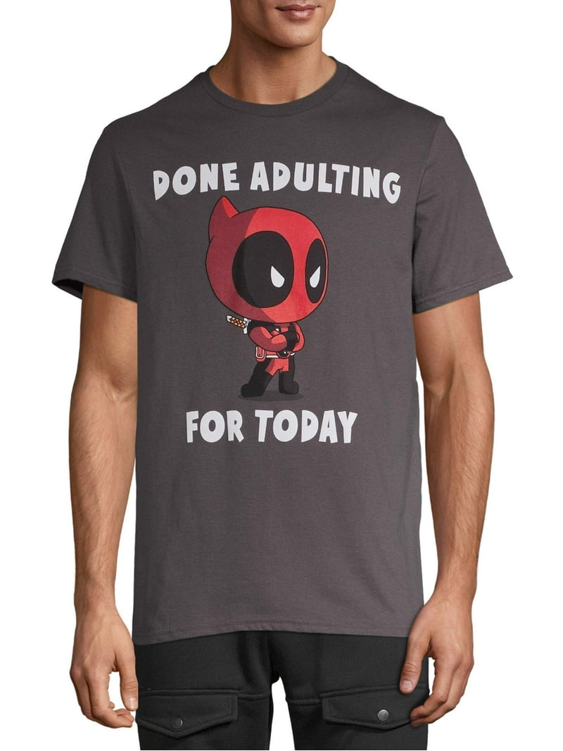 Marvel Deadpool Men's Big Men's Graphic Tee Shirt Done Adulting