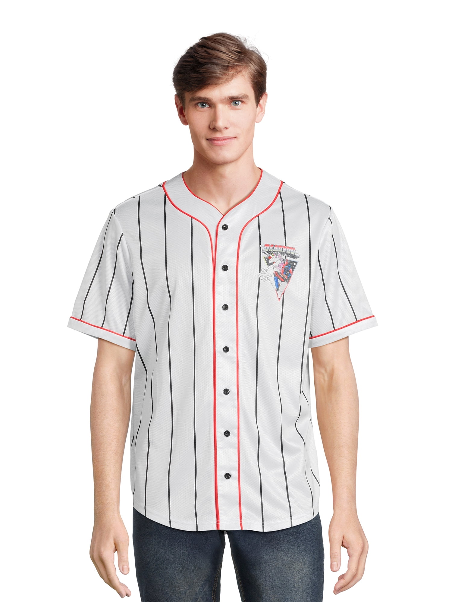 Marvel Deadpool Men s Graphic Baseball Jersey with Short Sleeves Sizes S 3X