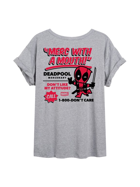 - Deadpool Merc With A Mouth - Women's Oversized Graphic T-Shirt