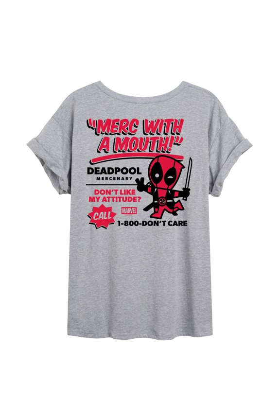 - Deadpool Merc With A Mouth - Women's Oversized Graphic T-Shirt
