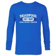 Marvel Deadpool Merc with a Mouth Est 1991 - Long Sleeve T-Shirt for Men - Customized-Navy