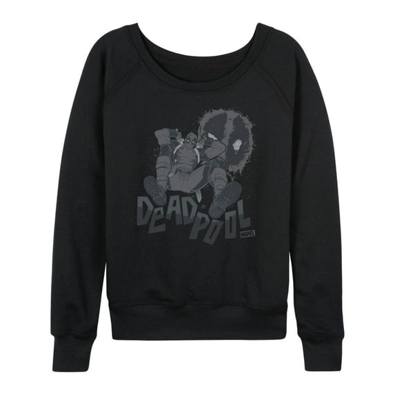 Marvel Deadpool - Monochrome - Women's French Terry Pullover Long Sleeve Shirt