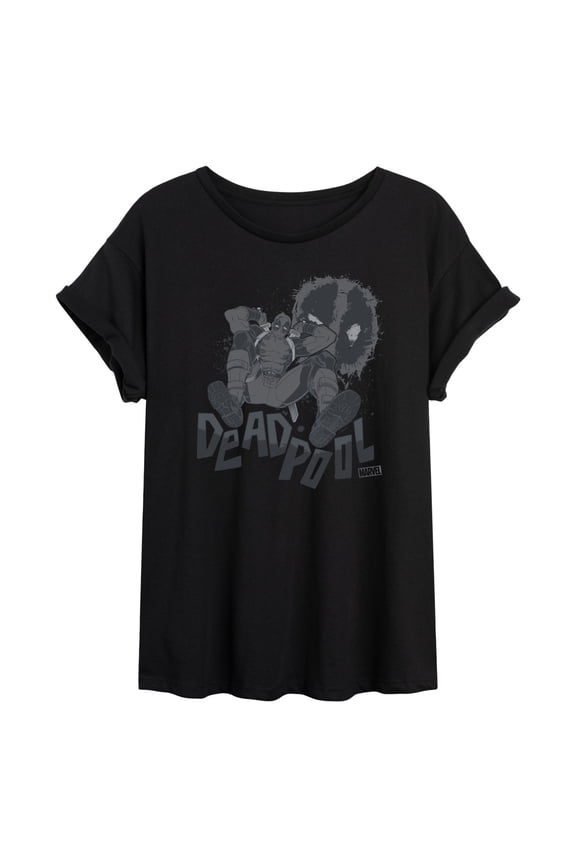 Deadpool - Monochrome - Women's Oversized Graphic T-Shirt