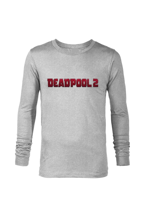 Deadpool Movie Logo - Long Sleeve T-Shirt for Men - Customized-Athletic Heather
