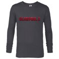thumbnail image 1 of Marvel Deadpool Movie Logo - Long Sleeve T-Shirt for Men - Customized-Charcoal Heather, 1 of 5