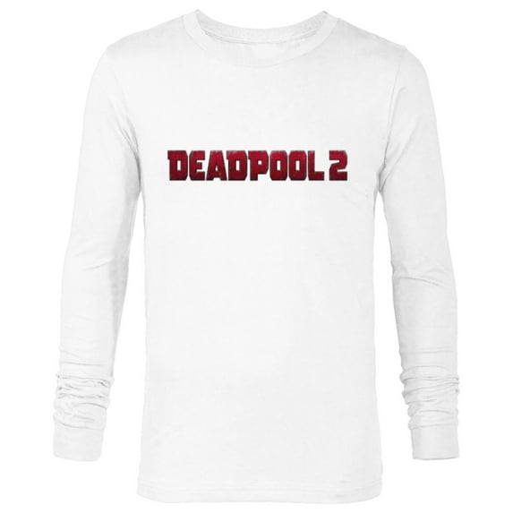 Marvel Deadpool Movie Logo - Long Sleeve T-Shirt for Men - Customized-White