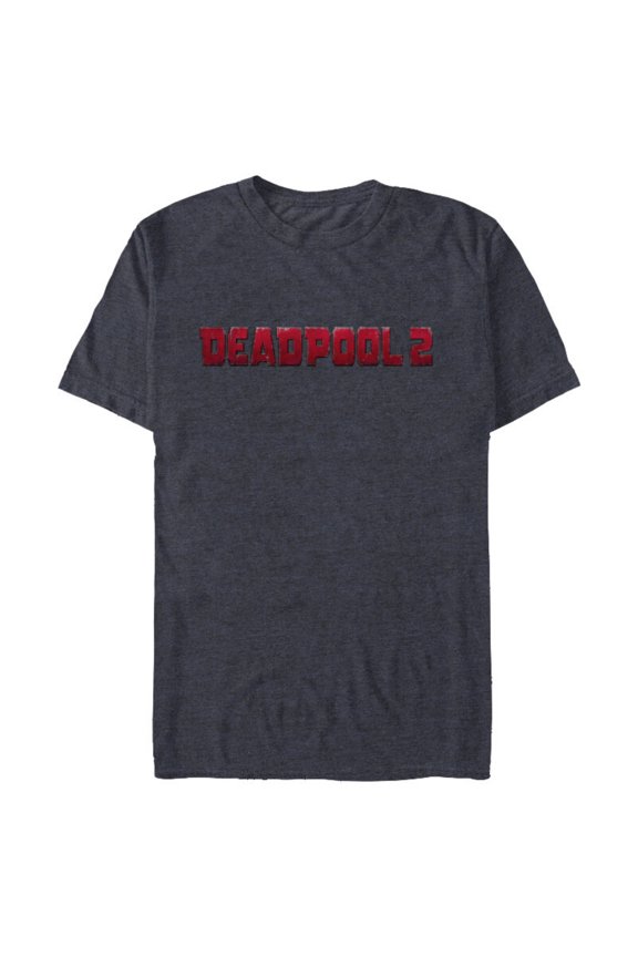 Deadpool Movie Logo - Short Sleeve Blended T-Shirt for Adults - Customized-Navy Heather