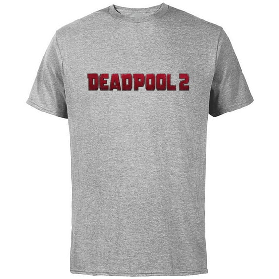 Marvel Deadpool Movie Logo - Short Sleeve Cotton T-Shirt for Adults - Customized-Athletic Heather
