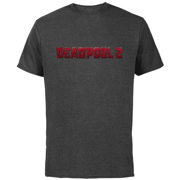 Marvel Deadpool Movie Logo - Short Sleeve Cotton T-Shirt for Adults - Customized-Charcoal