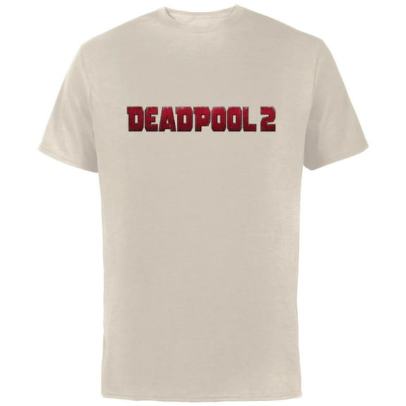 Marvel Deadpool Movie Logo - Short Sleeve Cotton T-Shirt for Adults - Customized-Natural