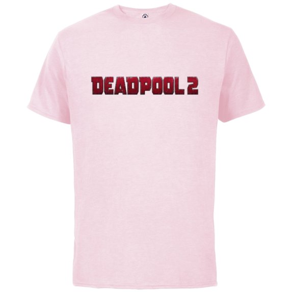 Marvel Deadpool Movie Logo - Short Sleeve Cotton T-Shirt for Adults - Customized-Soft Pink