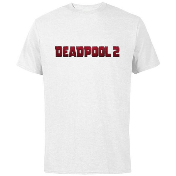 Marvel Deadpool Movie Logo - Short Sleeve Cotton T-Shirt for Adults - Customized-White