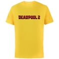 thumbnail image 1 of Marvel Deadpool Movie Logo - Short Sleeve Cotton T-Shirt for Adults - Customized-Yellow, 1 of 5