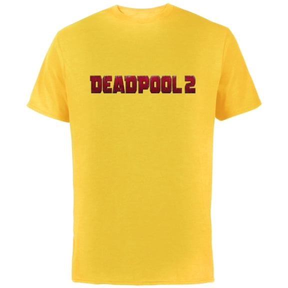Marvel Deadpool Movie Logo - Short Sleeve Cotton T-Shirt for Adults - Customized-Yellow