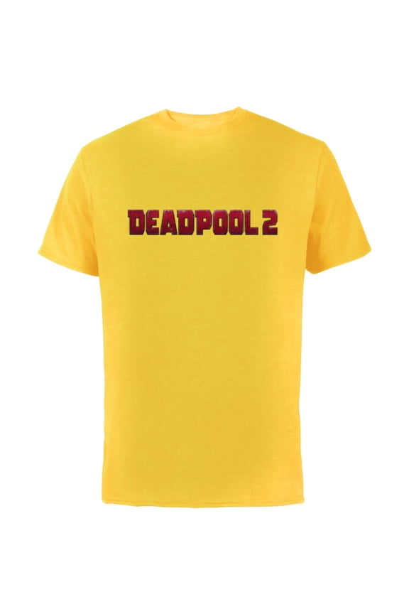Deadpool Movie Logo - Short Sleeve Cotton T-Shirt for Adults - Customized-Yellow