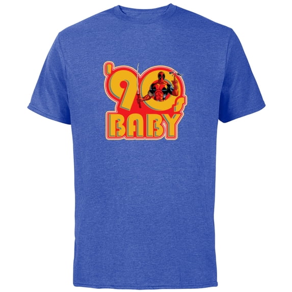 Marvel Deadpool Nerdy Thirty 90s Baby - Short Sleeve Cotton T-Shirt for Adults - Customized-Royal Heather
