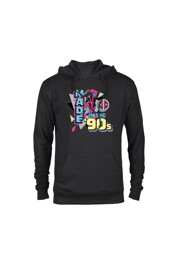 Deadpool Nerdy Thirty Made in the 90s Throwback - Pullover Hoodie for Adults - Customized-Black