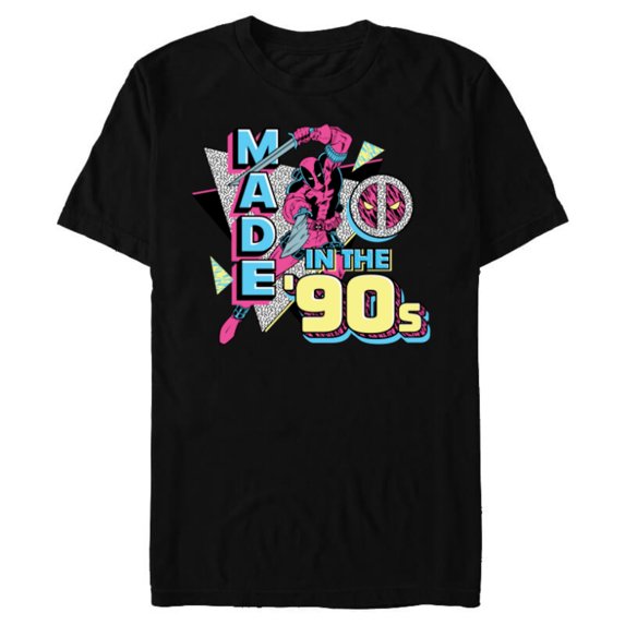 Marvel Deadpool Nerdy Thirty Made in the 90s Throwback - Short Sleeve Blended T-Shirt for Adults - Customized-Black