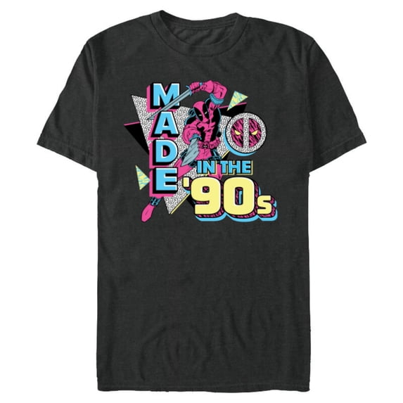 Marvel Deadpool Nerdy Thirty Made in the 90s Throwback - Short Sleeve Blended T-Shirt for Adults - Customized-Dark Heather