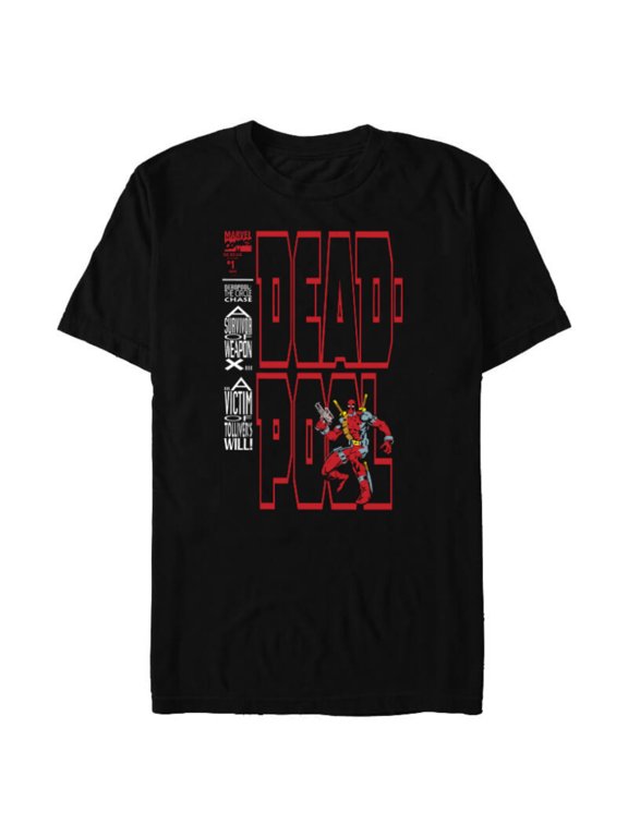 Deadpool Nerdy Thirty Retro Comic Cover - Short Sleeve Blended T-Shirt for Adults - Customized-Black
