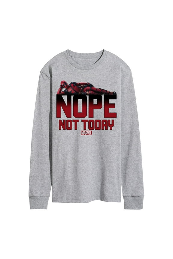 Deadpool - Nope Not Today - Men's Long Sleeve Graphic T-Shirt
