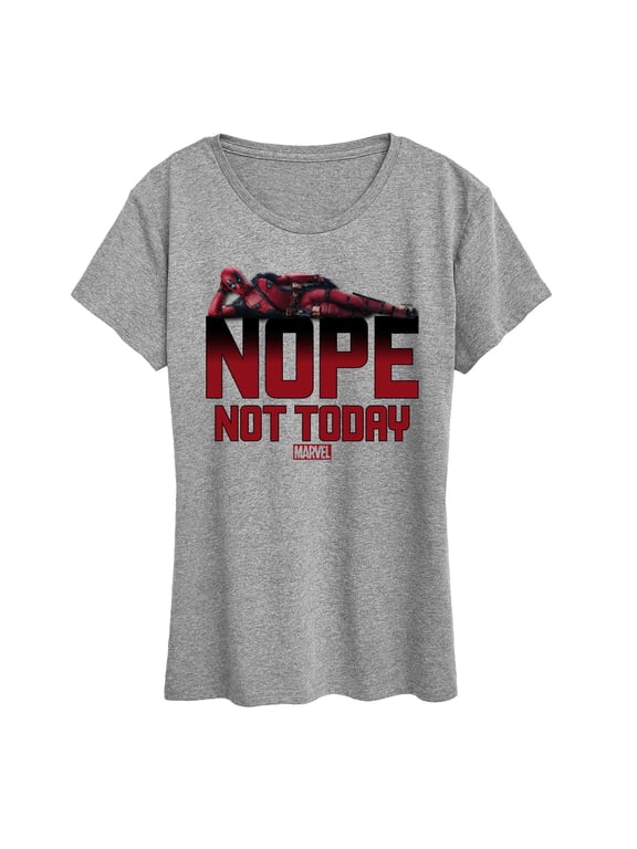- Deadpool Nope Not Today Women's Short Sleeve Graphic T-Shirt