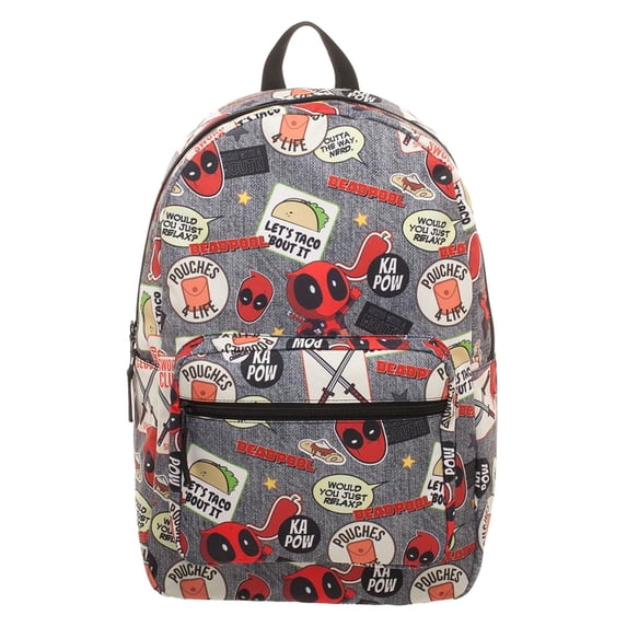 Marvel Deadpool Patches Laptop Backpack