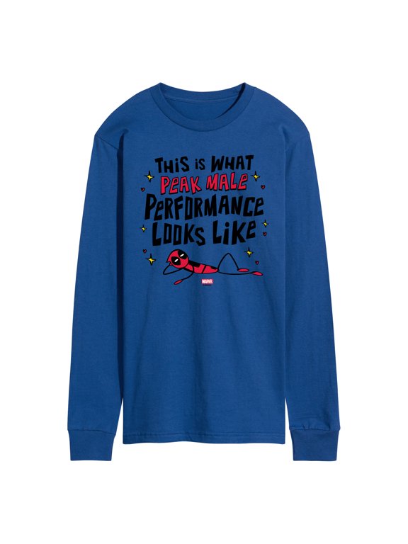 - Deadpool Peak Male Performance Men's Long Sleeve Graphic T-Shirt