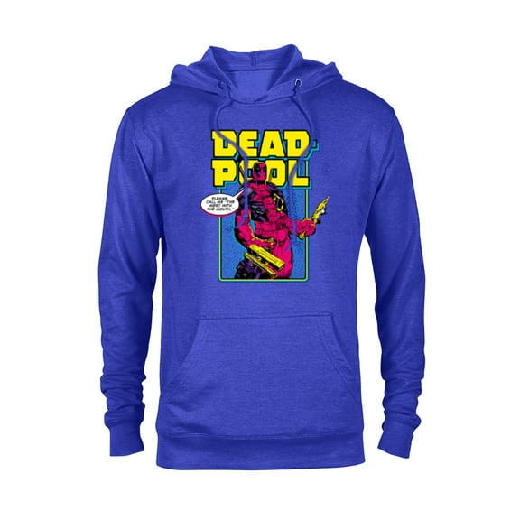 Marvel Deadpool Please Call me the Merc with the Mouth - Pullover Hoodie for Adults - Customized-Royal Heather