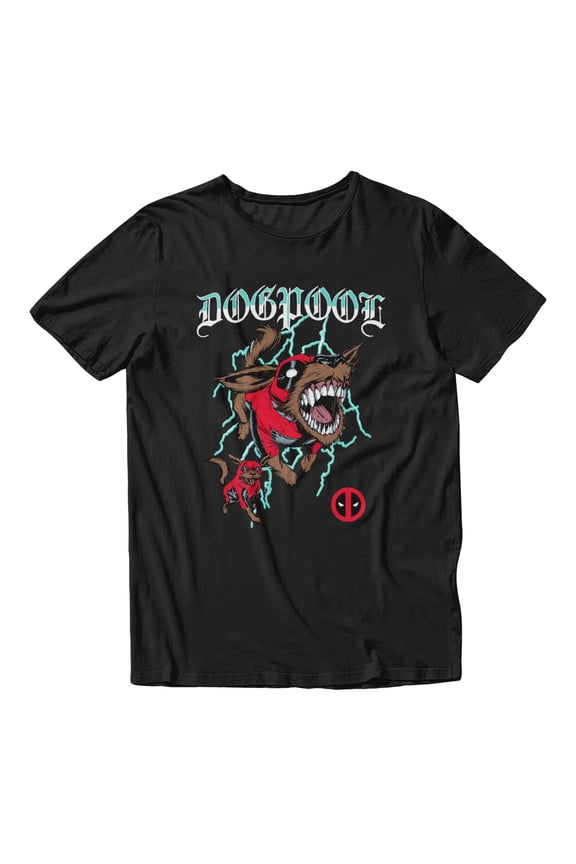 Deadpool Retro Dogpool Super Dog Men's T Shirt (Black, S-XXXL)