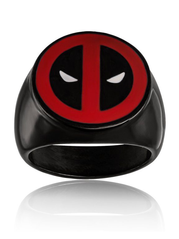 Deadpool Ring - 316L Stainless Steel, Men's Jewelry, Size 10