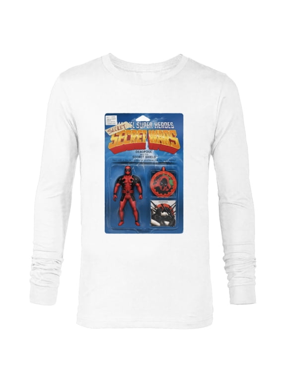 Deadpool Secret Secret Wars Action Figure Cover Art - Long Sleeve T-Shirt for Men - Customized-White