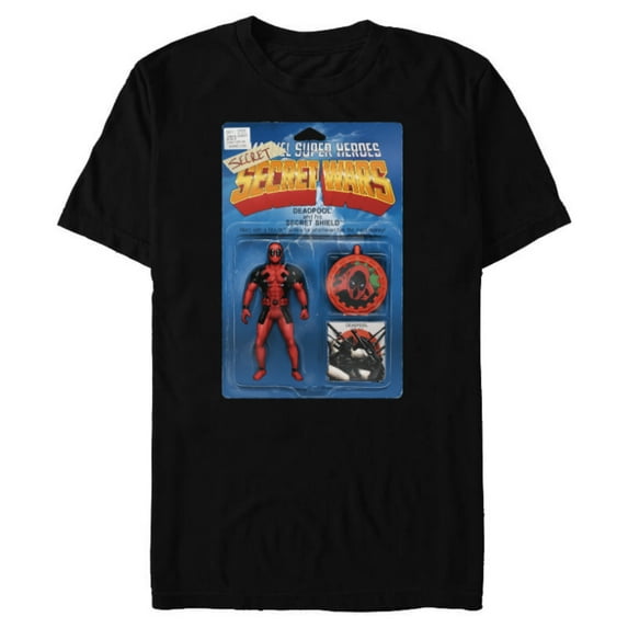 Marvel Deadpool Secret Secret Wars Action Figure Cover Art - Short Sleeve Blended T-Shirt for Adults - Customized-Black