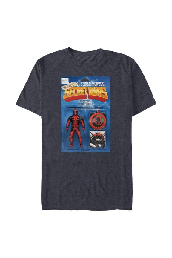 Deadpool Secret Secret Wars Action Figure Cover Art - Short Sleeve Blended T-Shirt for Adults - Customized-Navy Heather