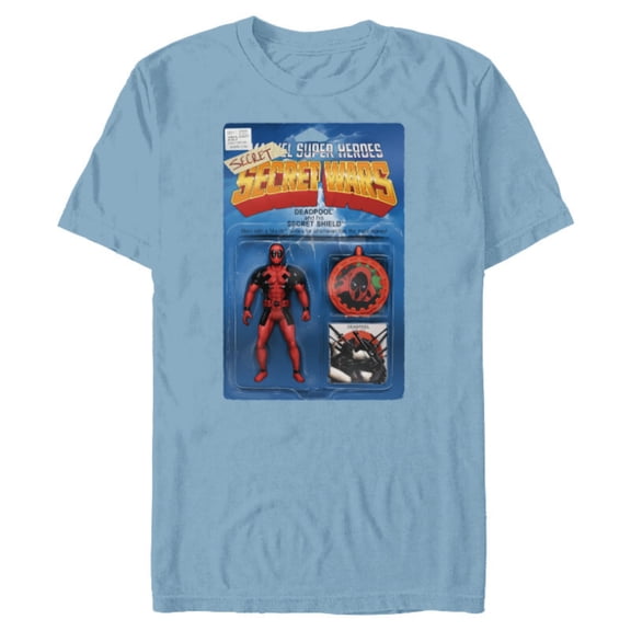 Marvel Deadpool Secret Secret Wars Action Figure Cover Art - Short Sleeve Blended T-Shirt for Adults - Customized-Ocean Blue