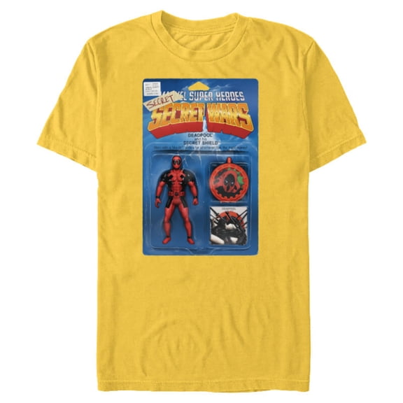 Marvel Deadpool Secret Secret Wars Action Figure Cover Art - Short Sleeve Blended T-Shirt for Adults - Customized-Yellow