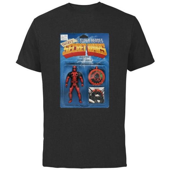 Marvel Deadpool Secret Secret Wars Action Figure Cover Art - Short Sleeve Cotton T-Shirt for Adults - Customized-Black