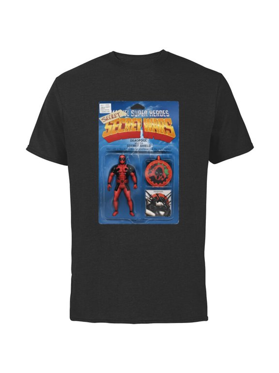 Deadpool Secret Secret Wars Action Figure Cover Art - Short Sleeve Cotton T-Shirt for Adults - Customized-Black