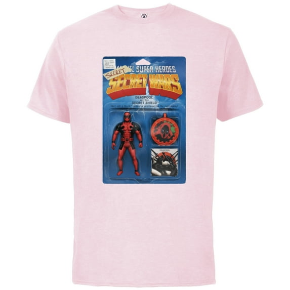 Marvel Deadpool Secret Secret Wars Action Figure Cover Art - Short Sleeve Cotton T-Shirt for Adults - Customized-Soft Pink