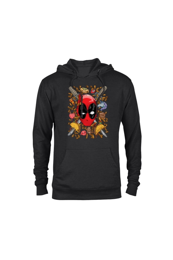 Deadpool Snacks and Bullets - Pullover Hoodie for Adults - Customized-Black
