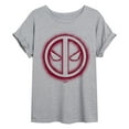 thumbnail image 1 of Marvel - Deadpool Logo Spray Paint Graffiti - Women's Oversized Graphic T-Shirt, 1 of 4