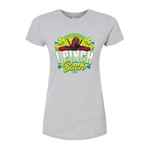 Marvel Deadpool - St. Patrick's Day I Pinch Back - Juniors Fitted Graphic T-Shirt