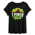 thumbnail image 1 of Marvel Deadpool - St. Patrick's Day I Pinch Back - Women's Oversized Graphic T-Shirt, 1 of 5