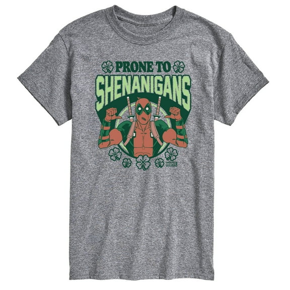 Marvel Deadpool - St. Patrick's Day Prone To Shenanigans - Men's Short Sleeve Graphic T-Shirt