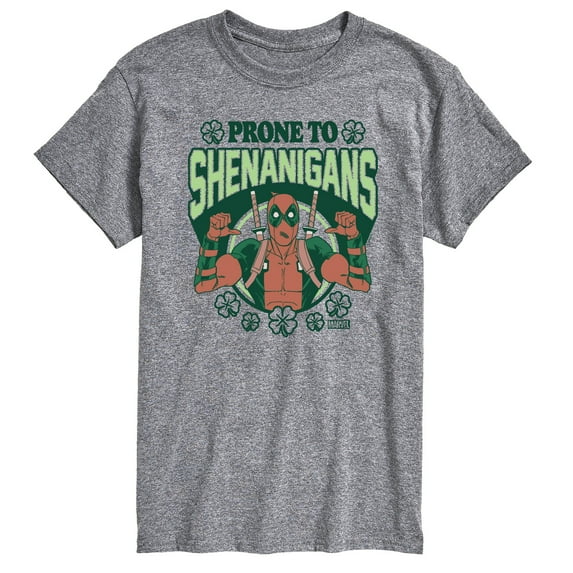 Marvel Deadpool - St. Patrick's Day Prone To Shenanigans - Men's Short Sleeve Graphic T-Shirt