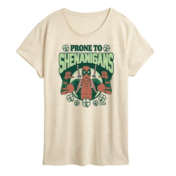 Marvel Deadpool - St. Patrick's Day Prone To Shenanigans - Women's Short Sleeve Graphic T-Shirt