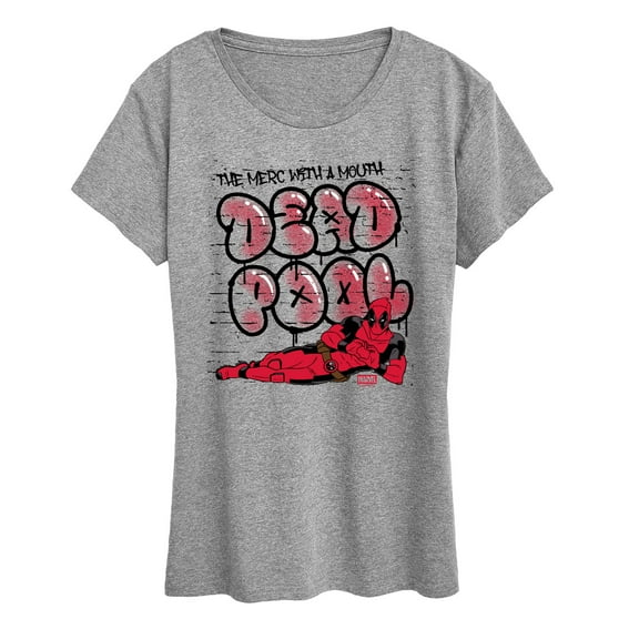 Marvel - Deadpool Street Graffiti - Women's Short Sleeve Graphic T-Shirt